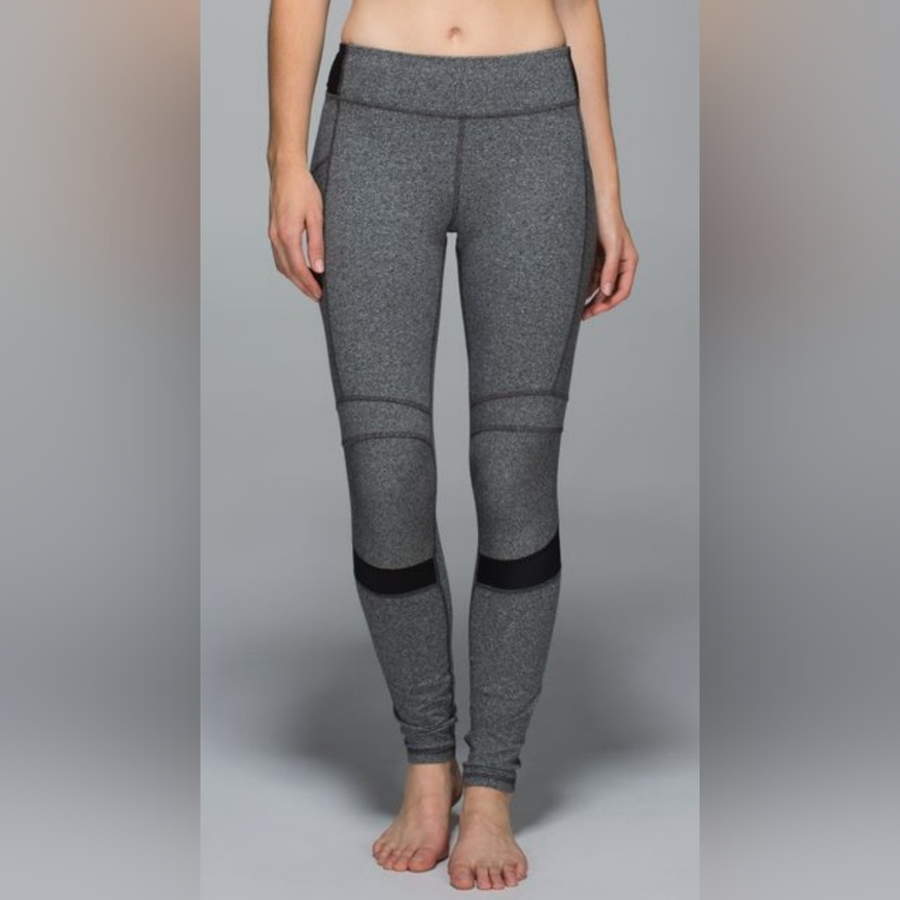 99. Lululemon Motivate Pant Leggings Heathered Speckled Black/Grey